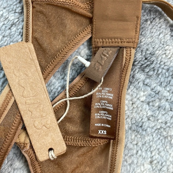 NWT SKIMS Glissenette Garter Belt in Chai Sz XXS - Picture 8 of 8